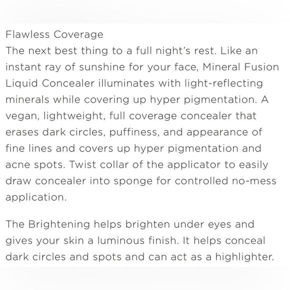 LAST 1! Mineral Fusion Color Correcting Concealer ๐ช NEW IN BOX Clean - Picture 4 of 5